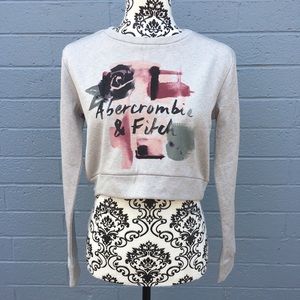 Abercrombie & Fitch gray cropped sweater